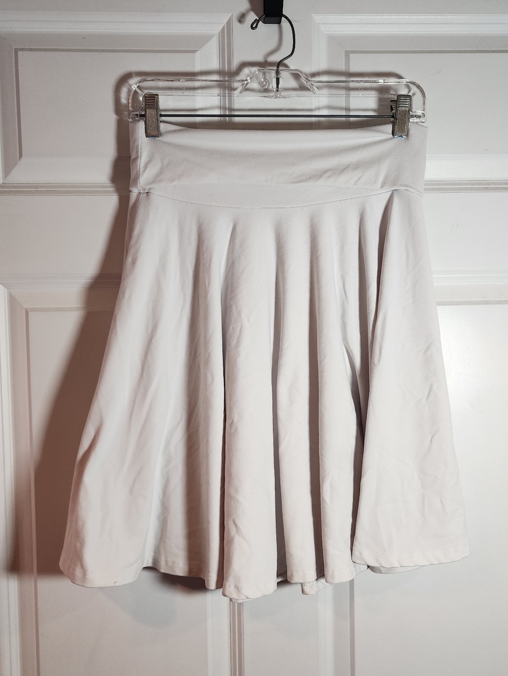 Susana Monaco Stretchy Women’s White Flared Skirt Foldover Small